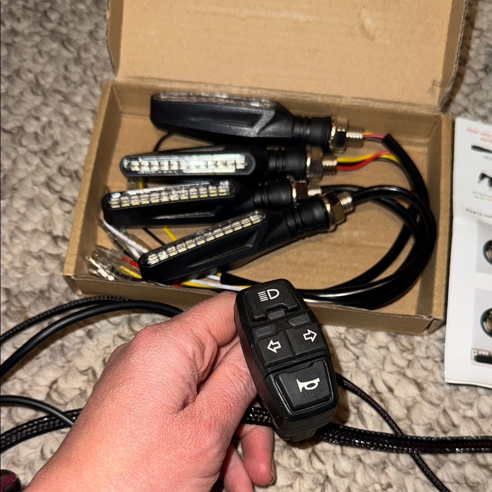 NEW Ev mod halo led headlight for super73 R with turn signals/ horn/ batteries - Picture 14 of 16